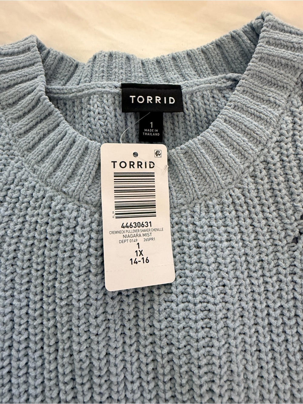 torrid Light Blue Crewneck Sweater